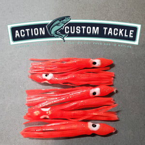 Hoochie 6 Cm (2.35), Salmon Red, 5 pk – Action Custom Tackle