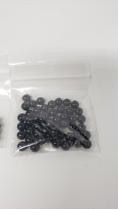 8mm bead, Black, 20 or 60 pack